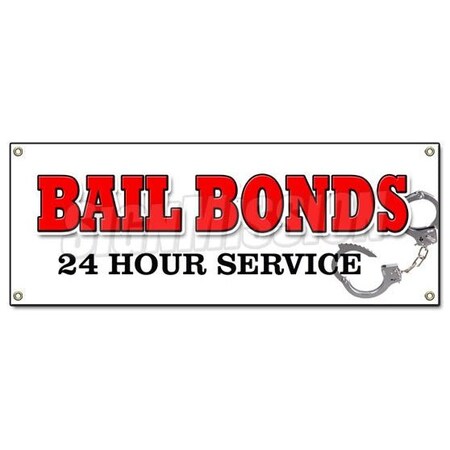 Signmission BAIL BONDS BANNER SIGN bondsman 24 service signs bailbond surety fast bond B-Bailbonds